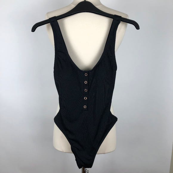 LA Hearts Other - LA Hearts Ribbed Button-Front One Piece Swimsuit